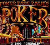 Poker Face Paul's Poker screenshot 2 for Sega Game Gear